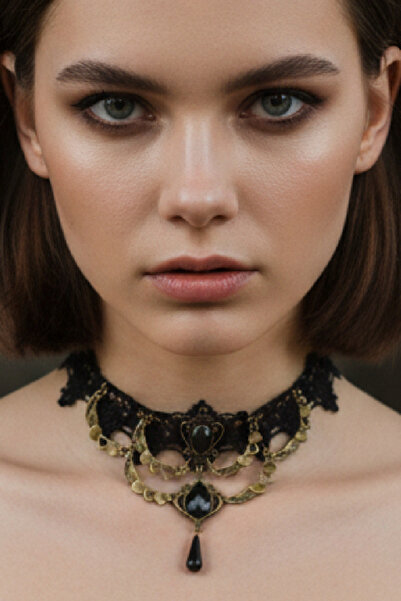 ZETCONCEPT مجموعة زيت ستايل أركانا “أركانا نوكتيس – أسرار الليل” قلادة قوطية ...