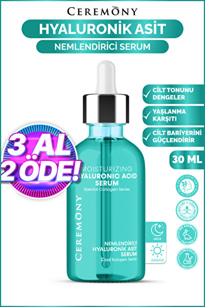 Ceremony Hyaluronik Asit Nemlendirici Cilt Bakım Serumu 30 ml