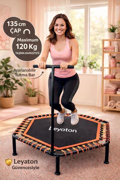 Leyaton Profesyonel 135 Cm Delux Tutmalı Step Trampolin Çocuk/Yetişkine Uygun