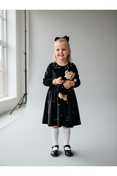 Zekids Κοριτσίστικο φόρεμα ειδικής περίστασης με πέρλες με λεπτομέρεια από βε...