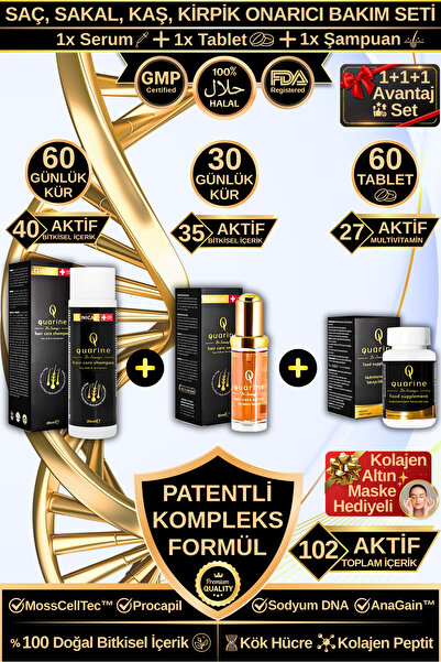 Dr.Sammy's Quarine Serum, Şampuan, Saç Vitamini İçeren Dökülme Karşıtı 1 Aylı...
