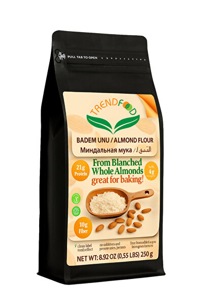 TREND FOOD Kabuksuz Çiğ Beyaz Badem Unu 250 g