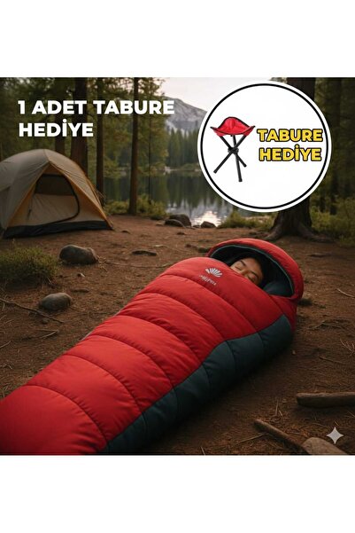 Goocamp Kırmızı -14,3° Mumya Tipi Uyku Tulumu 220x80x55cm