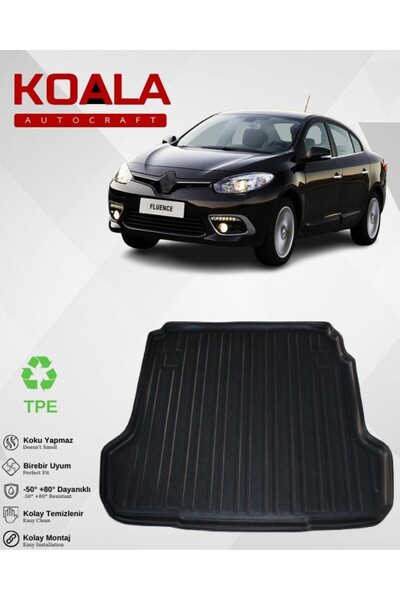 KoalaOtoTekstil Renault Fluence (2009-2019) 3d Bagaj Havuzu