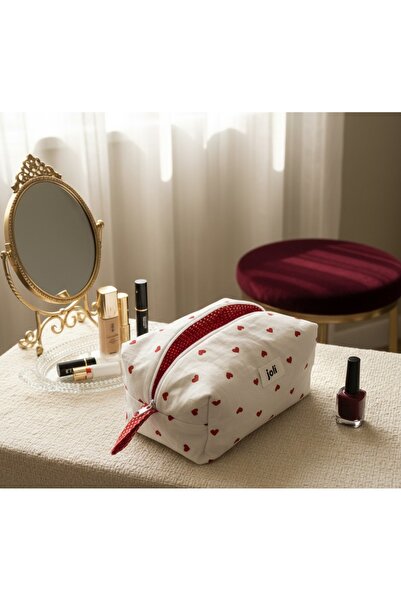 Joli حقيبة مكياج على شكل قلب صغير وحقيبة سفر