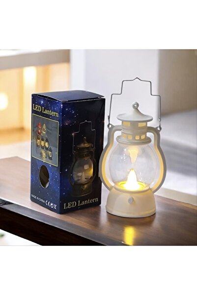 Party and Story زينة رمضان المضيئة على شكل فانوس أبيض 12 قطعة 12 سم * 7.50 سم