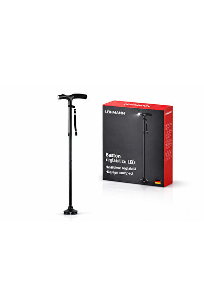 LEIHMANN Baston pliabil cu cap flexibil si lanterna LED