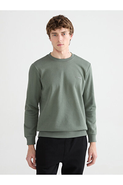 LC Waikiki Peak New Season Crew Neck Printed Men's Thick Sweatshirt