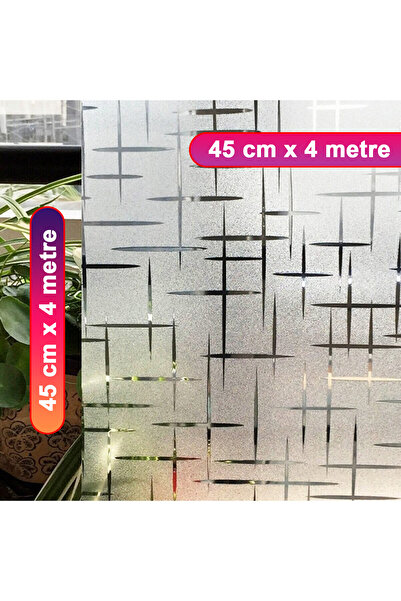 Örtücüm 45 Cm X 4 Metre Buzlu Statik Kumlama Cam Folyo Ev Ofis Duşakabin Film...