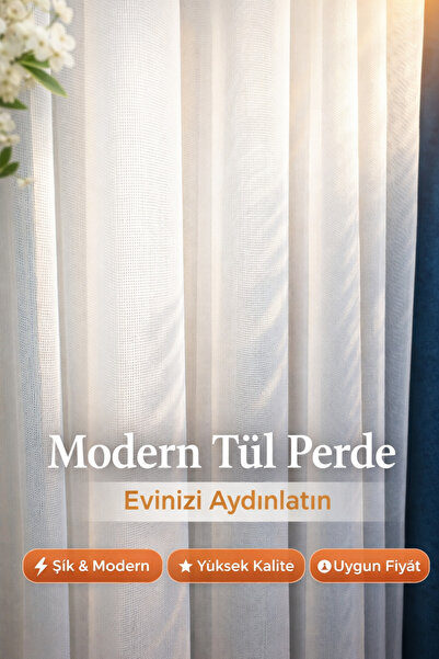BEYAZLANT MAT İPEK SOFT BAMBU GRAMAJLI 1 E 2 KAT SIKI PİLELİ TÜL PERDE ÜTÜ İS...