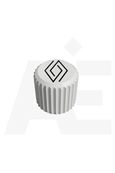 Soluté Renault Sibop Kapağı Beyaz Logolu 4’lü Set Araç Lastik Supap Kapağı