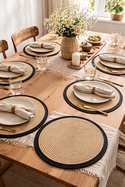 Naspar Altın Gold - Siyah Renk Supla Takımı /6 Adet Supla / Amerikan Servis