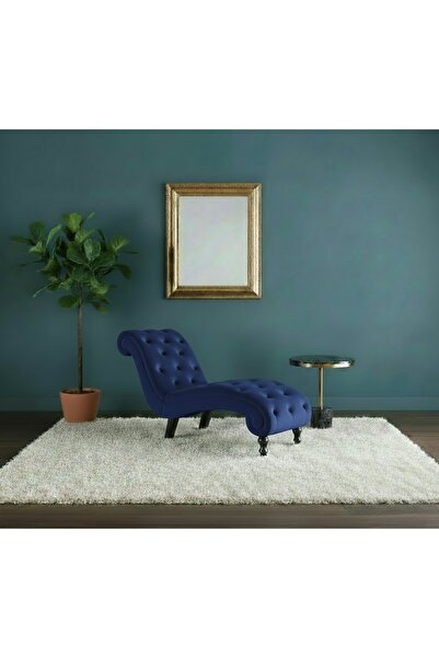 Ebrar Home Design Lüks Kadife Kapitoni Uzanma Koltuğu - Modern Josephine Köşe...