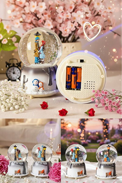 Genel Markalar Aşk Seninle Güzel Renk Değiştiren Müzikli Otomatik Kar Motorlu...