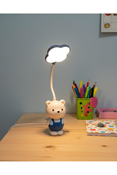 Home Ayıcık Figürlü Masa Ve Gece Lambası-Kablosuz-Şarj edilebilir