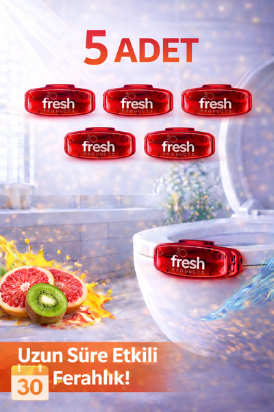 Fresh Products Fresh Clip WC Koku Giderici Kivi & Greyfurt Aromalı 5’li Avant...
