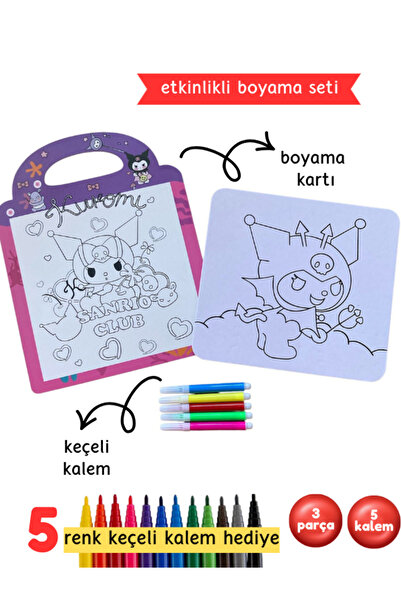 Pembe Yayınevi Kuromi Boyama Seti - Etkinlikli Boyama Seti