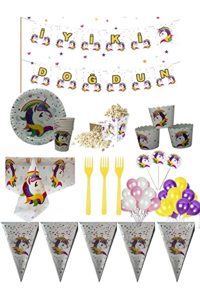 CAVAŞ sun hat Magic Rainbow Unicorn FULL++ Set pentru 8 persoane pentru petre...