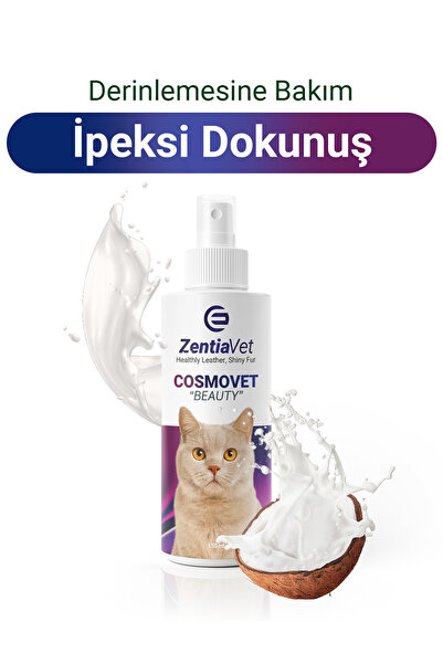 zentiavet BEAUTY 160 ml Kedi Tüy Besleyici, Kıtık Açıcı, Arındırıcı, Kolay Ta...
