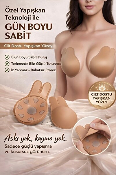 LOES MOMENT Silikon Görünmez Sütyen Göğüsleri Dikleştirir Ve Meme Ucunu Kapat...