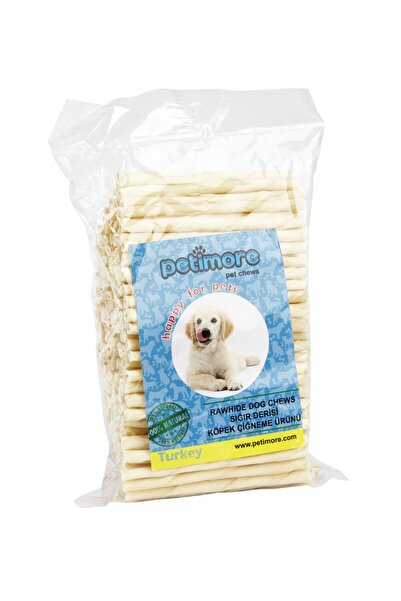 Petimore 100’lü beyaz Burgu Çubuk sütlü Köpek Ödülü Çiğneme Ve Ödül Kemiği %1...