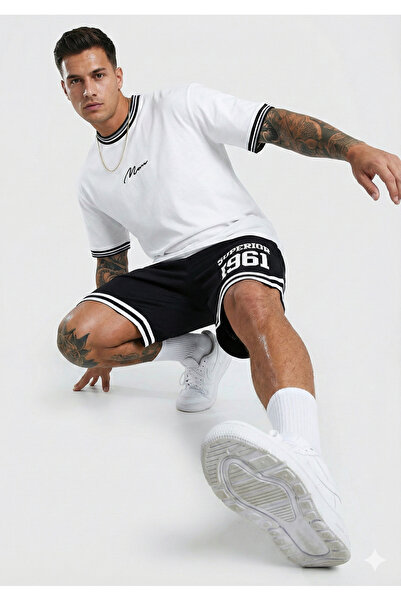 NİCE Комбінований комплект чоловічих шортів і футболки - Oversize баскетбольн...