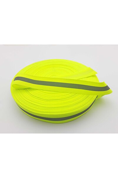 betüşce 3,0 Cm Genişliğinde 5 Metre Fosforlu Yeşil Polyester Reflektör Şerit