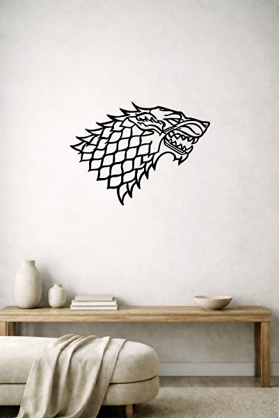 Syntra Lazer Game of Thrones Stark Hanedanlığı Arması Ahşap Tablo