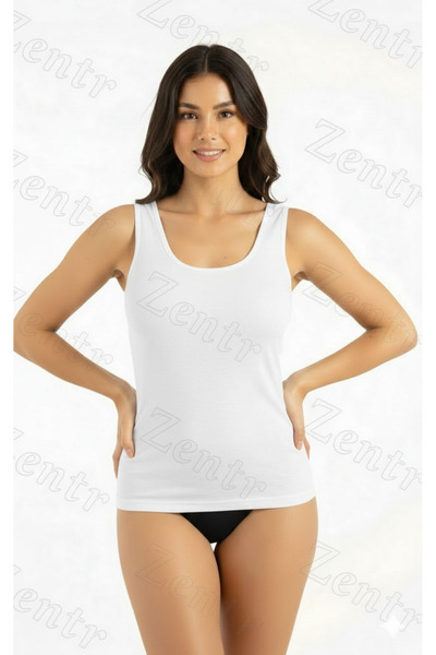 Bambu Zentr 700 Kadın Kalın Askı Atlet İpeksi Dokulu Terletmez Doğal Lifli Pr...