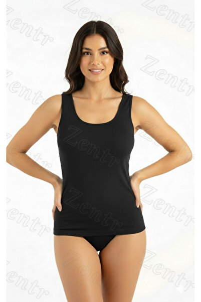 Bambu Zentr 700 Kadın Kalın Askı Atlet İpeksi Dokulu Terletmez Doğal Lifli Pr...