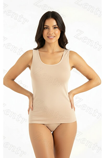 Bambu Zentr 700 Kadın Kalın Askı Atlet İpeksi Dokulu Terletmez Doğal Lifli Pr...