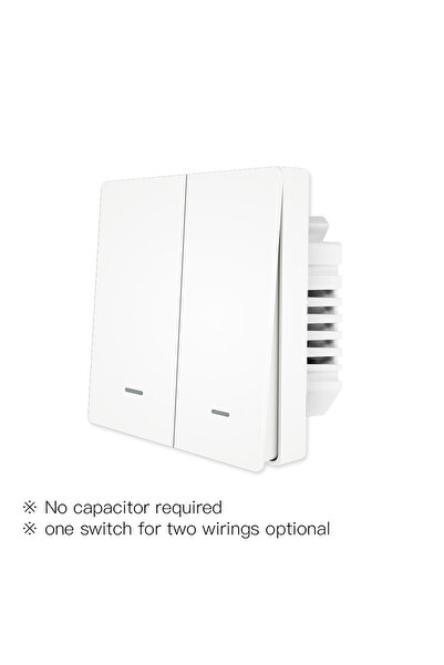 Choice3 مفتاح إضاءة ذكي من MoesHouse Tuya ZigBee ثنائي العصابة أبيض اللون بدو...