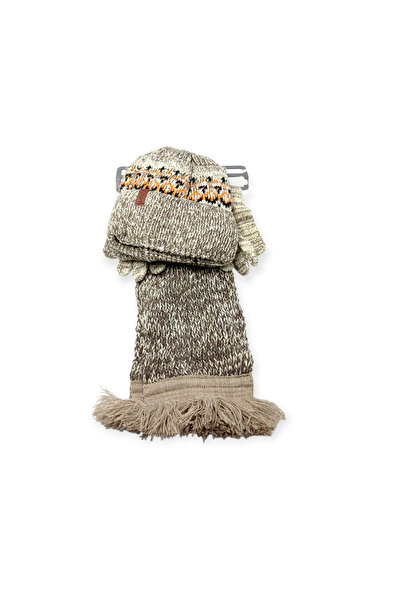 Mustran Комплект от 3 части с качулка, ръкавици и шал с уши, подплатен с кожа...