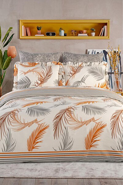 Uçkan home 100% Cotton Ruffled Double Bed Sheet Set