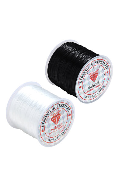 Choice 2pcsblack white Elastic Bracelet String Cord Stretch Beaded For DIY Je...