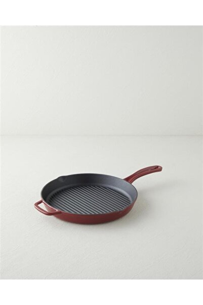 English Home Tigaie pentru grătar din fontă Hecha 30 cm verde mat