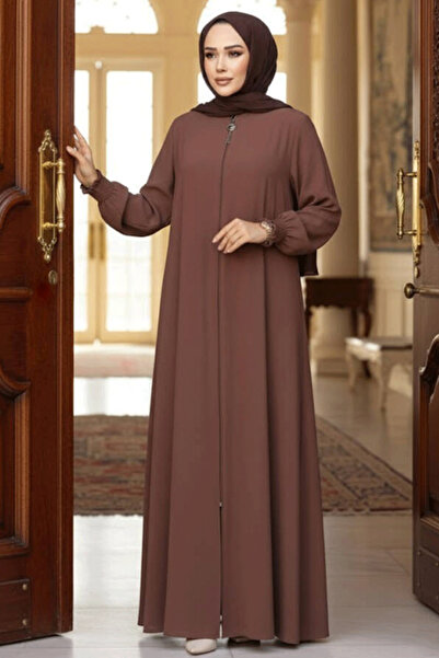 N.S NEVA STYLE Hijab de ciocolată cu fermoar Ferace 45287CK