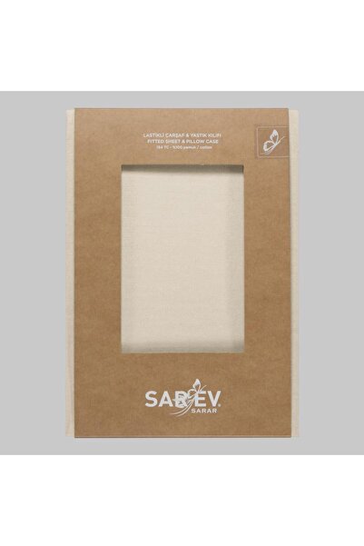 Sarev ملاءة سرير جديدة Slow City مقاس 120X200، كريمي