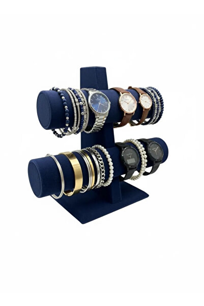 MeGass Dekor Domestic Production Suede Finish Navy Blue Color 26/18cm Two Sta...