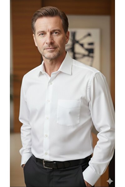 Grand Star Klasična muška košulja od dakron tkanine dugih rukava Sa džepovima