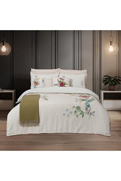 Sarev طقم غطاء لحاف من الكتان من Amore مقاس مزدوج 4Y D K