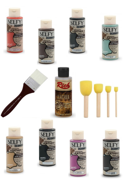 GLANCE Selfy Decor Deri Boyası 120 CC 9 lu Set