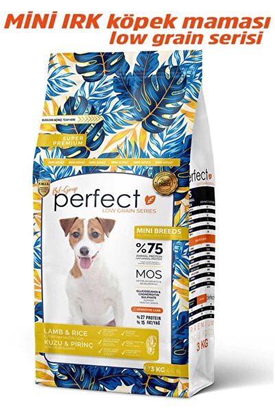 PERFECT Mini Irk Az Tahıllı/Düşük Tahıllı Kuzu Etli 3 Kg Köpek Maması