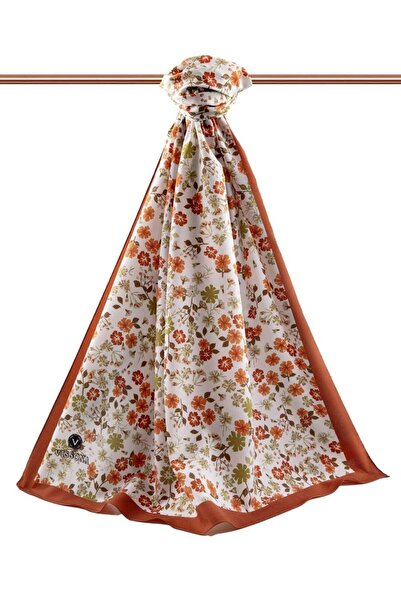 Vissona Луксозно дамско шалте - Medina Silk, Tan и Pistachio Green