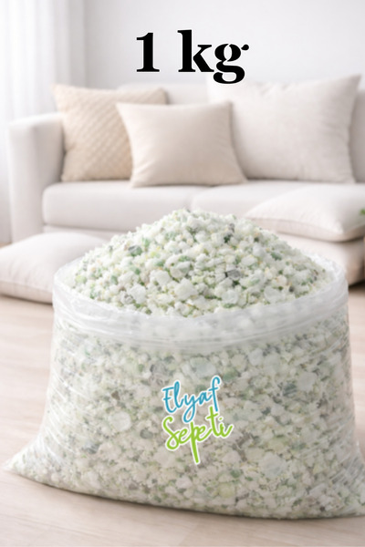 Elyaf Sepeti 1 Kg Kırpıntı Sünger Yatak Ve Yastık Dolum Maddesi