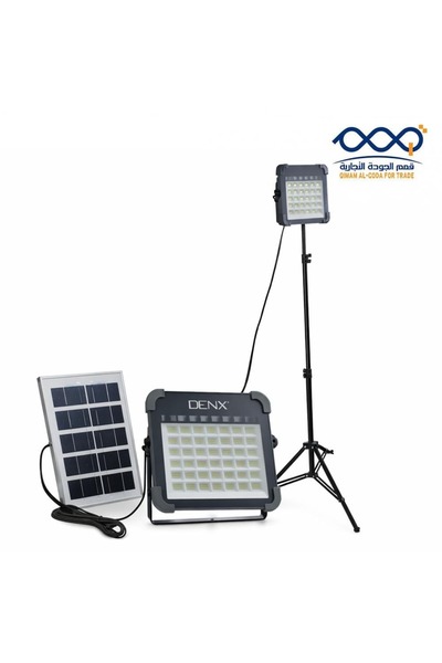 Generic كشاف إضاءة LED يعمل بالطاقة الشمسية من Denx بقوة 300 واط مزود بـ 104 ...