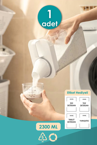 grimorlife 1 Adet Sızdırmaz Depolama Sıvı Toz Deterjan Erzak Saklama Kutusu- ...