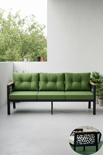 adımshops MELİSA 3lü Balkon-bahçe-kafe Çay Seti Koltuk Oturma Takımı-oturma G...