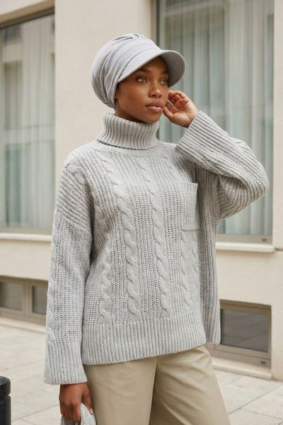 Aisha's Design قبعة مع حاجب للشمس، رمادي، B-73A