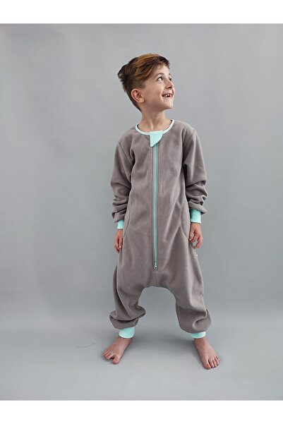 RUKİYE YAVUZ Pamuk Pazen Long Sleeve Micro Fleece Winter Sleeping Bag Gray Co...